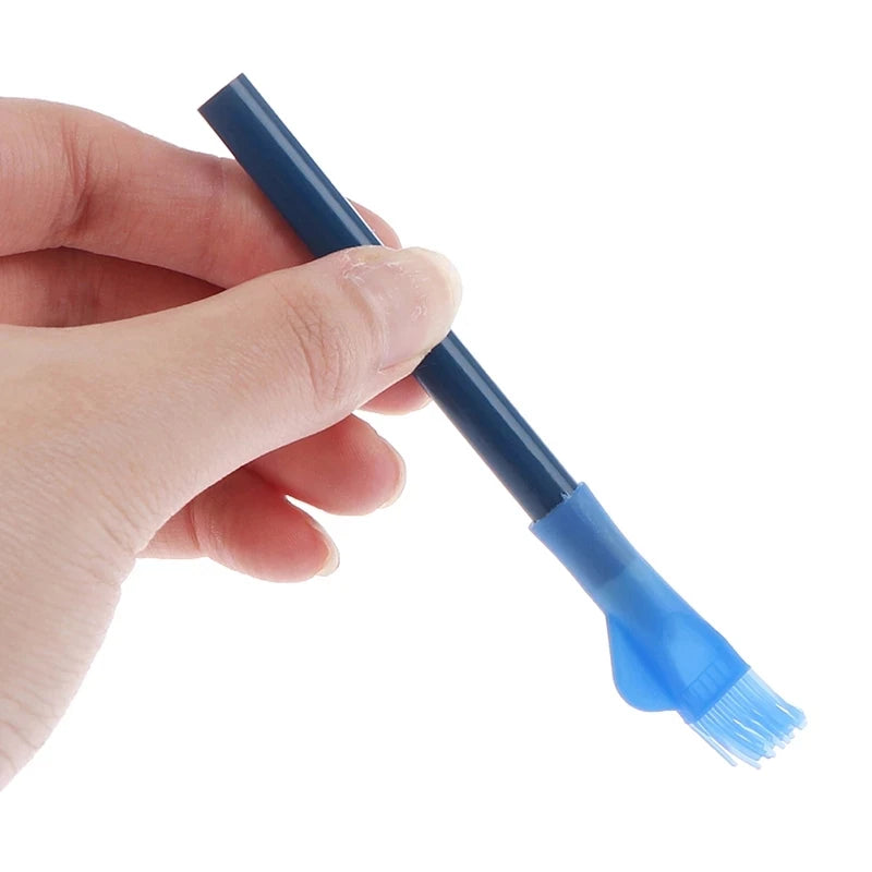 Water-Soluble Sewing Chalk Pencil with Brush Holder – Wood Body, Erasable Fabric Marker