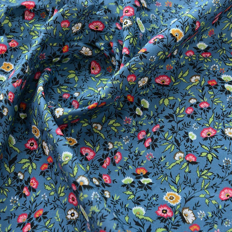 100% Cotton Poplin Floral Fabric – 50S Digital Print | 145 cm Wide | Dresses, Shirts & Pajamas