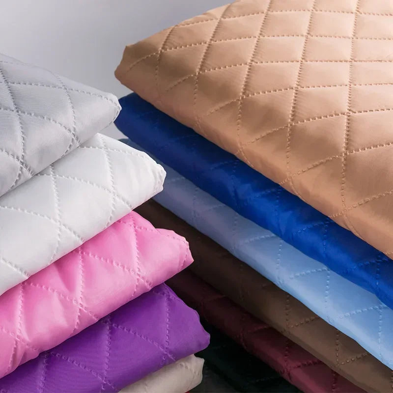 Thickened Quilted Lining Fabric – 59" Wide Polyester Geometric Liner for Coats, Jackets & Vests (Sold by the Meter)