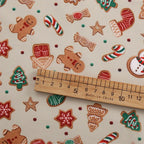Christmas Holiday Print Fabric – 100% Polyester, 50cm x 150cm