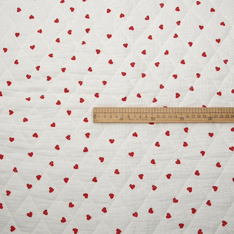 0.5m/1m/2m Thickened Pure Cotton Double-layer Crepe Quilted Cotton Fabric for Children's Clothing Blankets DIY Sewing Materials