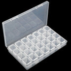 1 ud. Caja de almacenamiento de plástico con 28/32/48/56/64 compartimentos, organizador de accesorios de joyería, abalorios y cuentas para pintura de diamante DIY