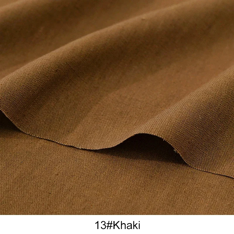 0.5m/1m/2m Pure Color Faux Cotton Linen Fabric Soft for DIY Clothing Curtain Storage Bag Home Textile Tablecloth Sewing Fabric