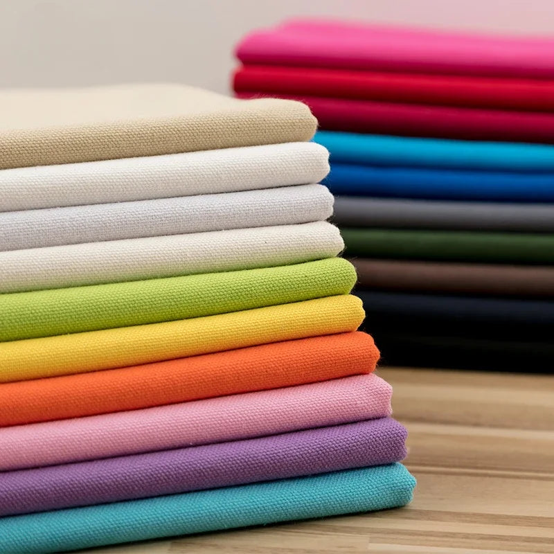 Heavyweight 100% Cotton Canvas Fabric | 360g/m | 150cm Wide | Sold by the Meter | Multiple Colors