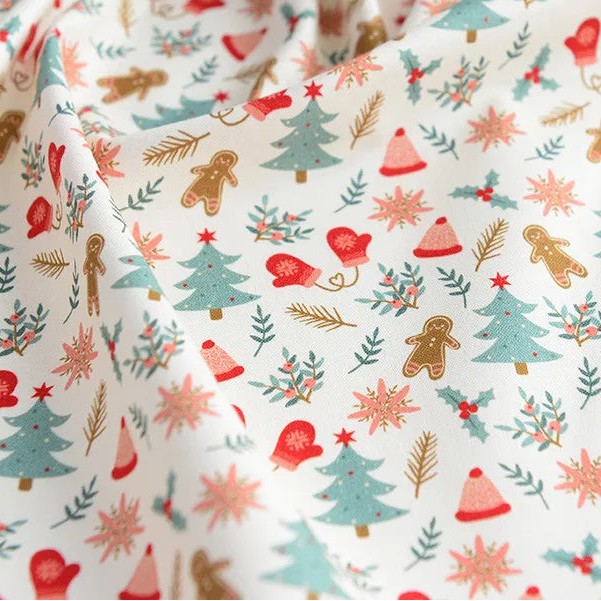 100% Cotton Christmas Print Fabric, 140cm Wide