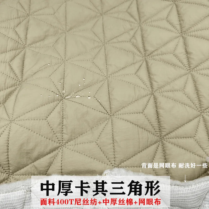 Quilted Lining Fabric by the Meter – 100cm x 145cm Polyester Sewing Cloth