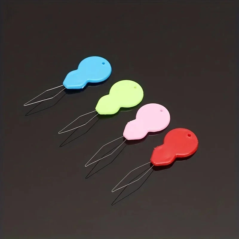 Automatic Needle Threader – Gourd-Shape Plastic Threading Tool for Hand Sewing & Quilting