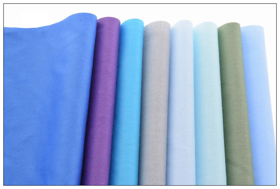 38-Piece Dyed Solid Color Twill Cotton Fabric Set – 20x30cm Precut Squares