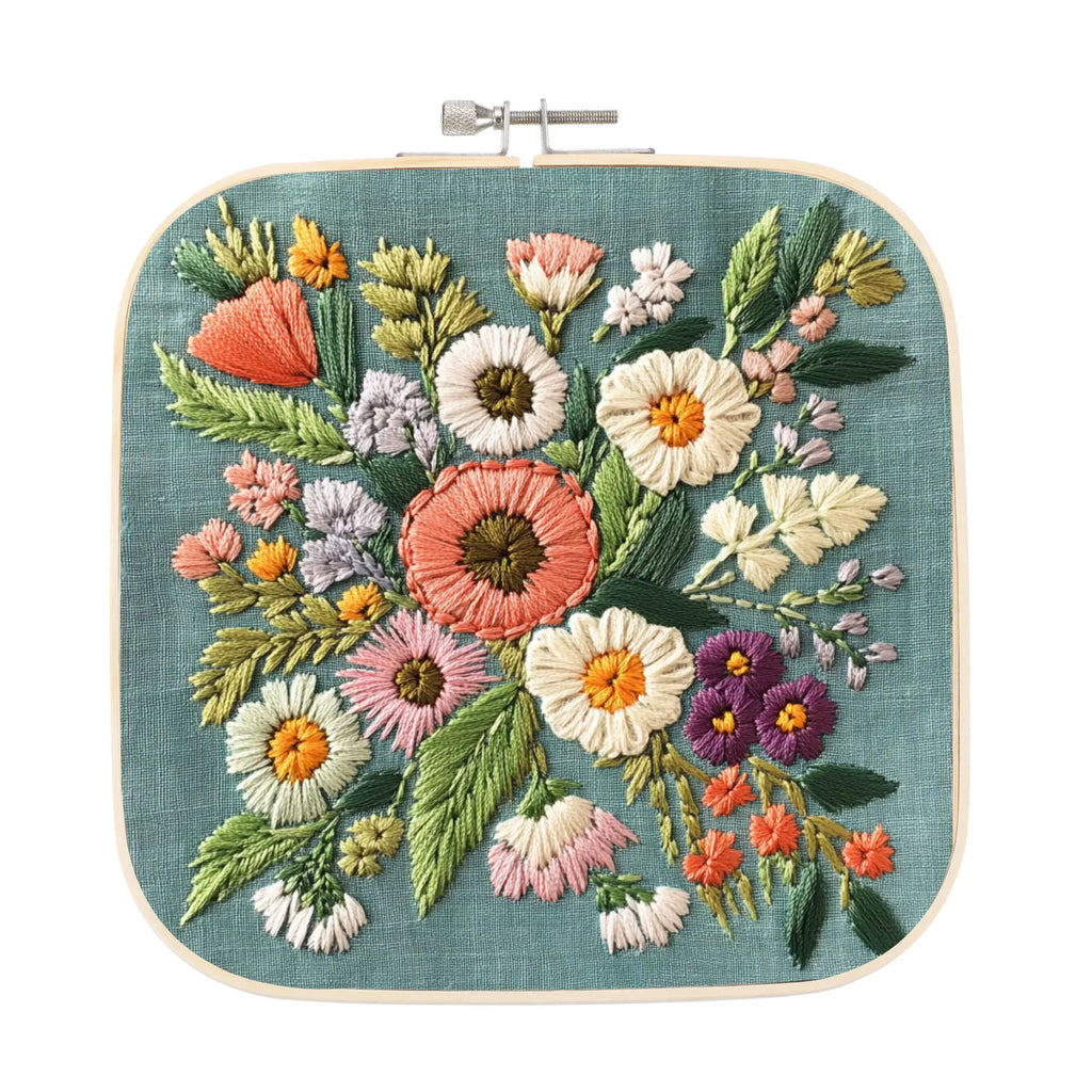Square Bamboo Embroidery Hoop (7.9" x 7.9")