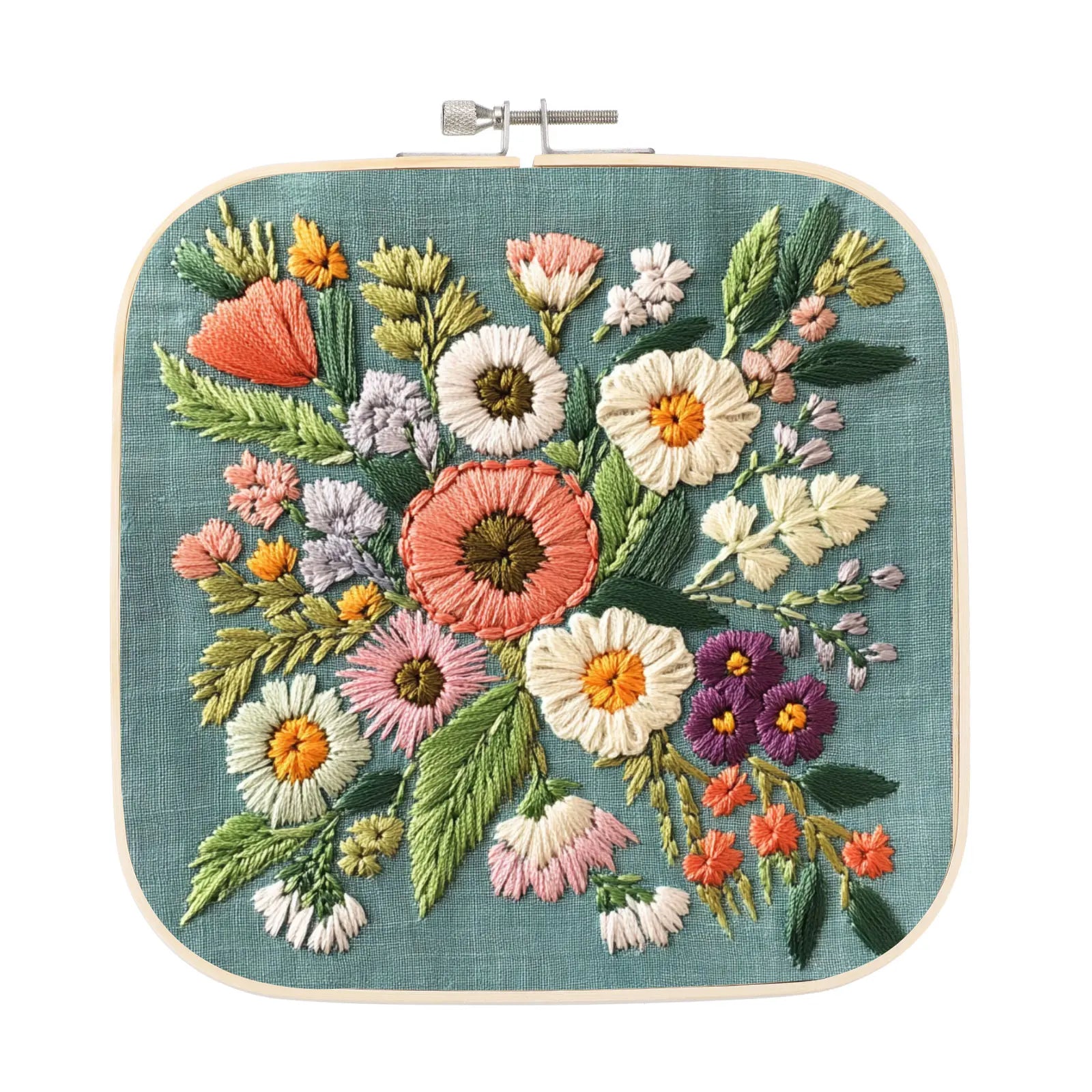 Square Bamboo Embroidery Hoop (7.9" x 7.9")