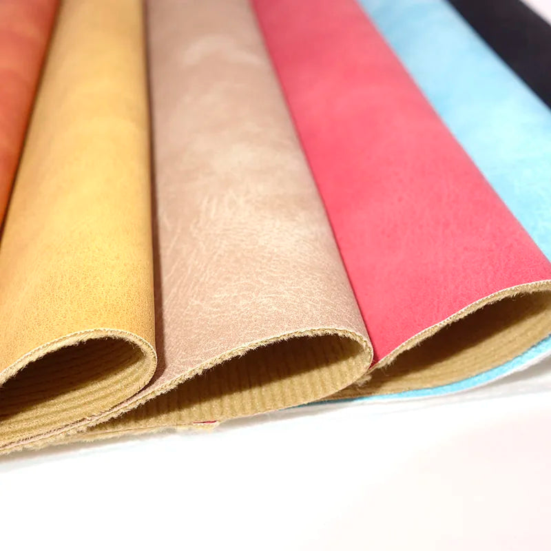 Faux Suede PU Leather Fabric – Waterproof Synthetic Leather, 0.9mm Thick – For Garments, Bags, Upholstery & Crafts