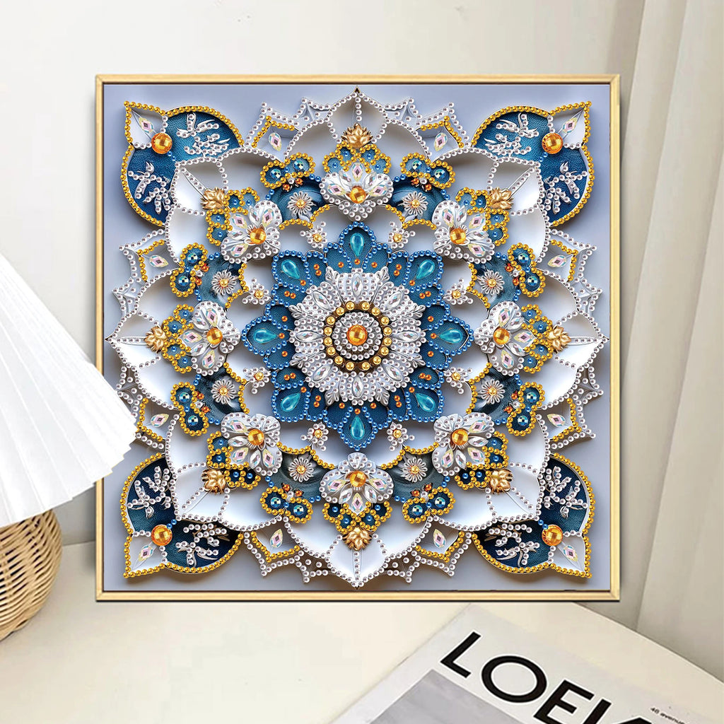 Kit de pintura de diamante para adultos, kit de arte de diamante con diseño de flor de forma especial para principiantes para decoración de pared del hogar, regalo