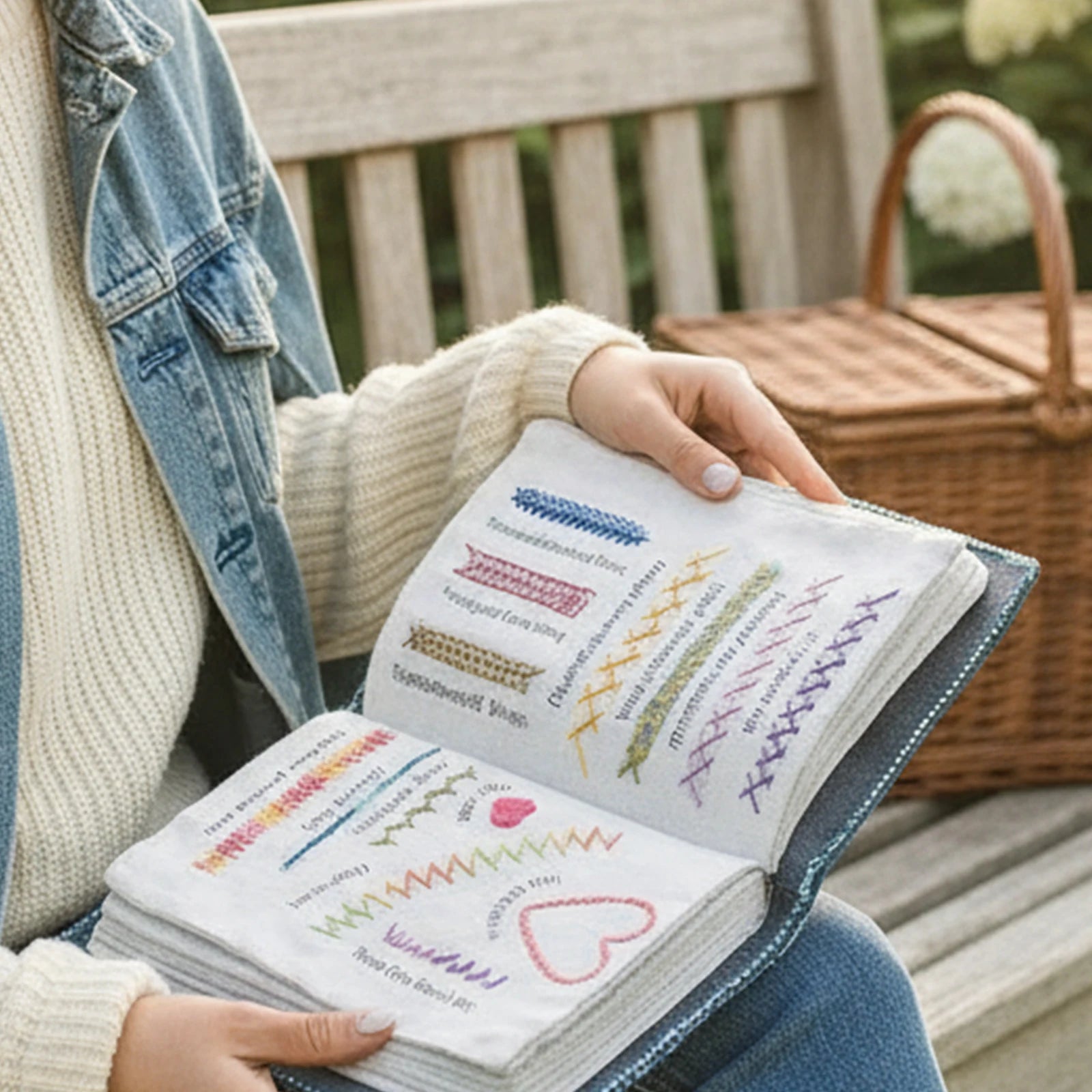 Embroidery Starter Kit with Instructional Book & Complete Toolkit