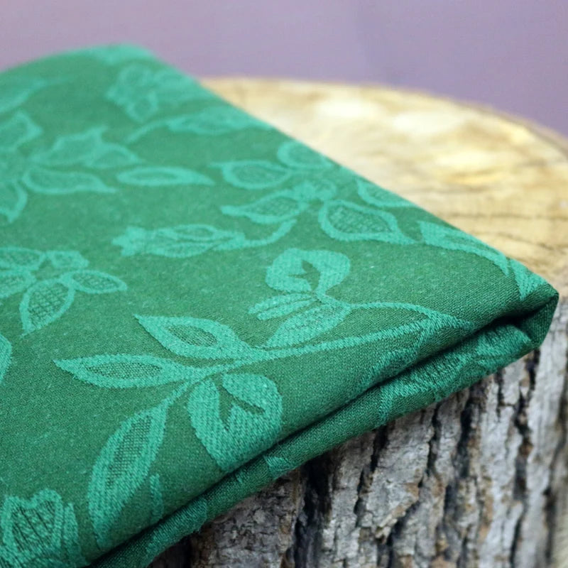 Bodhi Flower Jacquard Cotton Linen Fabric – 241g/m², 145cm Wide, Sold by the Meter – For Hanfu, Cheongsam & Clothing