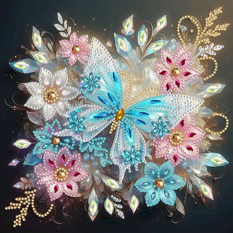 Kit de pintura de diamante de mariposa – Forma especial | 30x30cm (11.8" x 11.8")