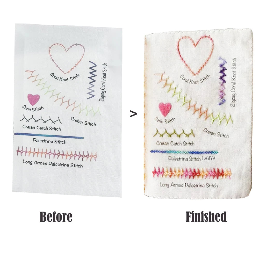 Creative Embroidery Stitch Book – DIY Beginner Kit with Instructions & Thread