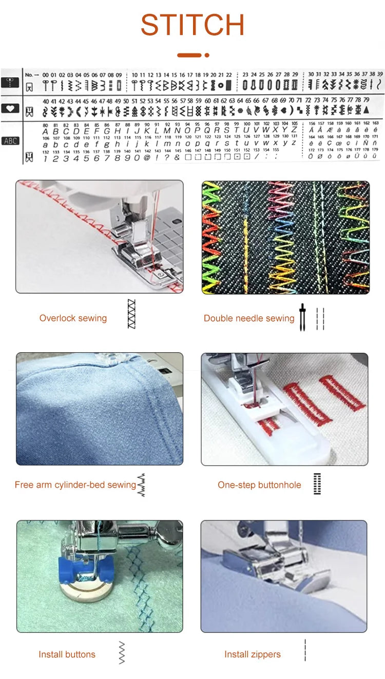 GC-710 Intelligent Large Touch Screen Household Sewing Machine – Automatic, Multifunctional