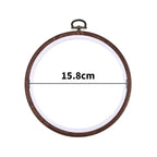 Wood-Grain Embroidery Hoop – Round & Oval Sizes