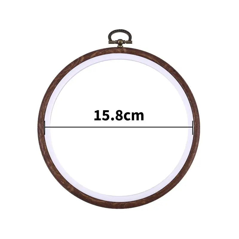 Wood-Grain Embroidery Hoop – Round & Oval Sizes