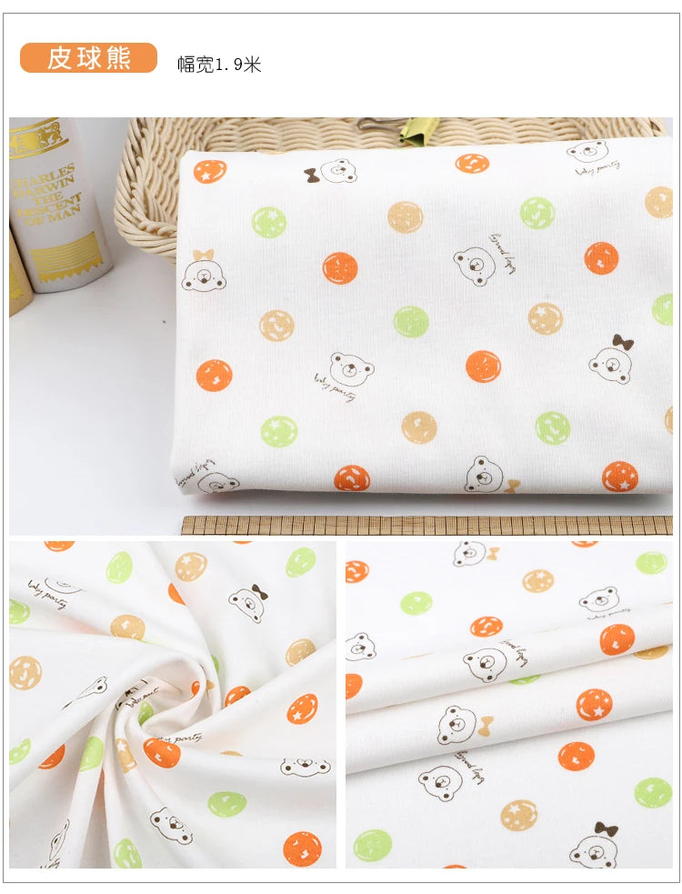100% Cotton Knitted Print Fabric – 50×90 cm (19.7×35.4 in)