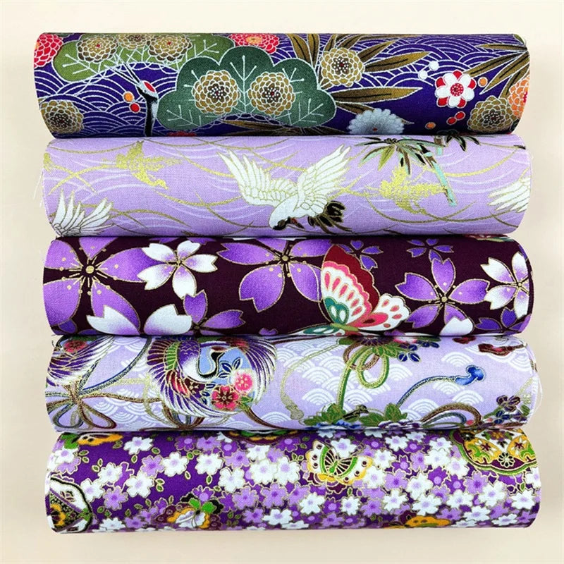 Cotton Print Fabric Bundle — 5 Precut Pieces (20×25cm / 8”×10”) | Doll Clothes, Quilting & Crafts