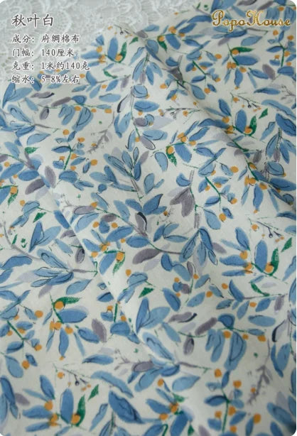 145cm Floral Cotton Poplin Fabric, 50cm Piece
