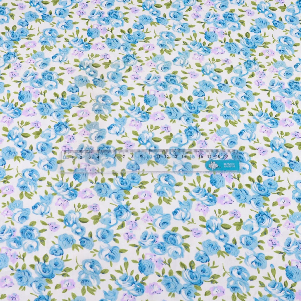 Fabric - 40 Precut Strips (6.35 X 49.78 cm) for Quilting And Sewing, 20 Floral Prints Assortment, 100% Material,