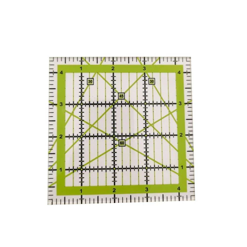 Acrylic Quilting Ruler — Two-Color Grid Patchwork Square