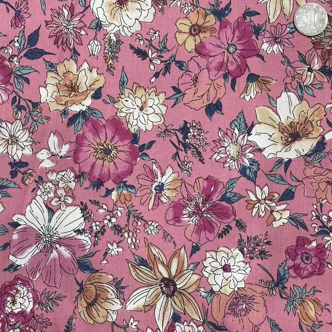 Fabric - 40 Precut Strips (6.35 X 49.78 cm) for Quilting And Sewing, 20 Floral Prints Assortment, 100% Material,