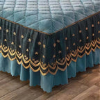Colcha de lujo acolchada de franela – Terciopelo grueso, cubrecama antideslizante | Sin funda de almohada