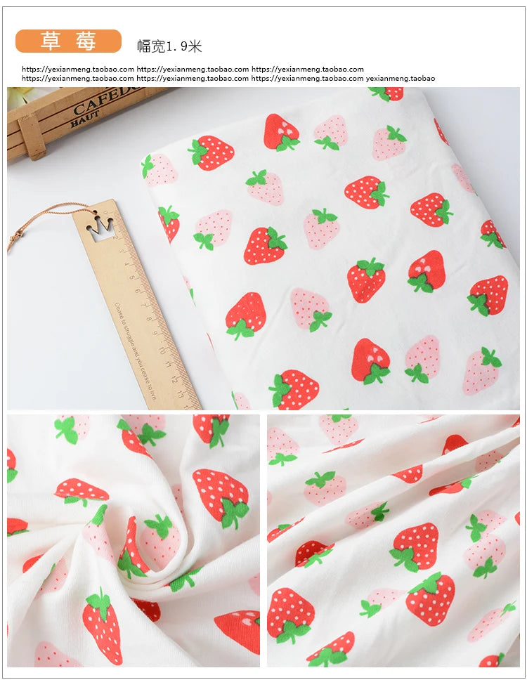 100% Cotton Knitted Print Fabric – 50×90 cm (19.7×35.4 in)