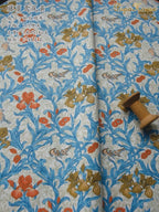 145cm Floral Cotton Poplin Fabric, 50cm Piece