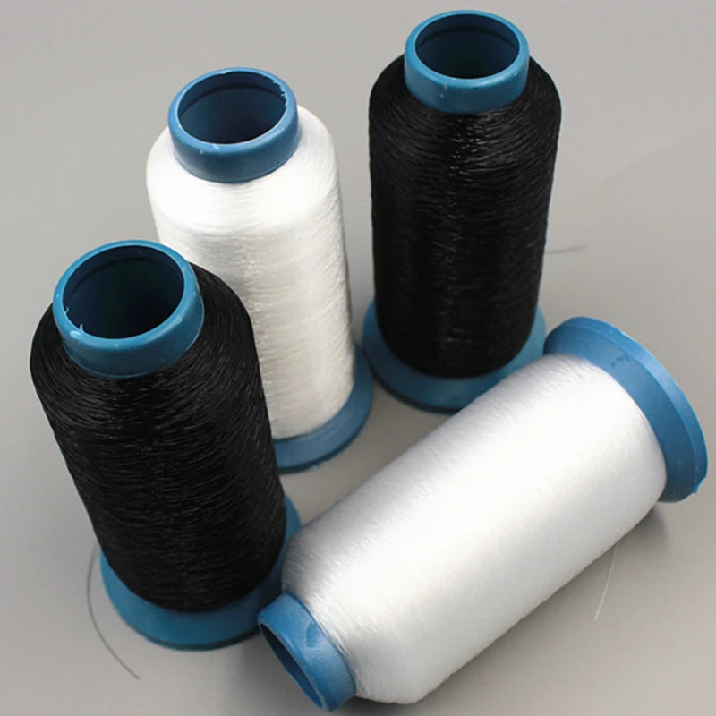 Hilo de Coser de Nailon Invisible – Transparente y Negro | Apliques, Etiquetas y Puntada Ciega | 4 Opciones de Grosor
