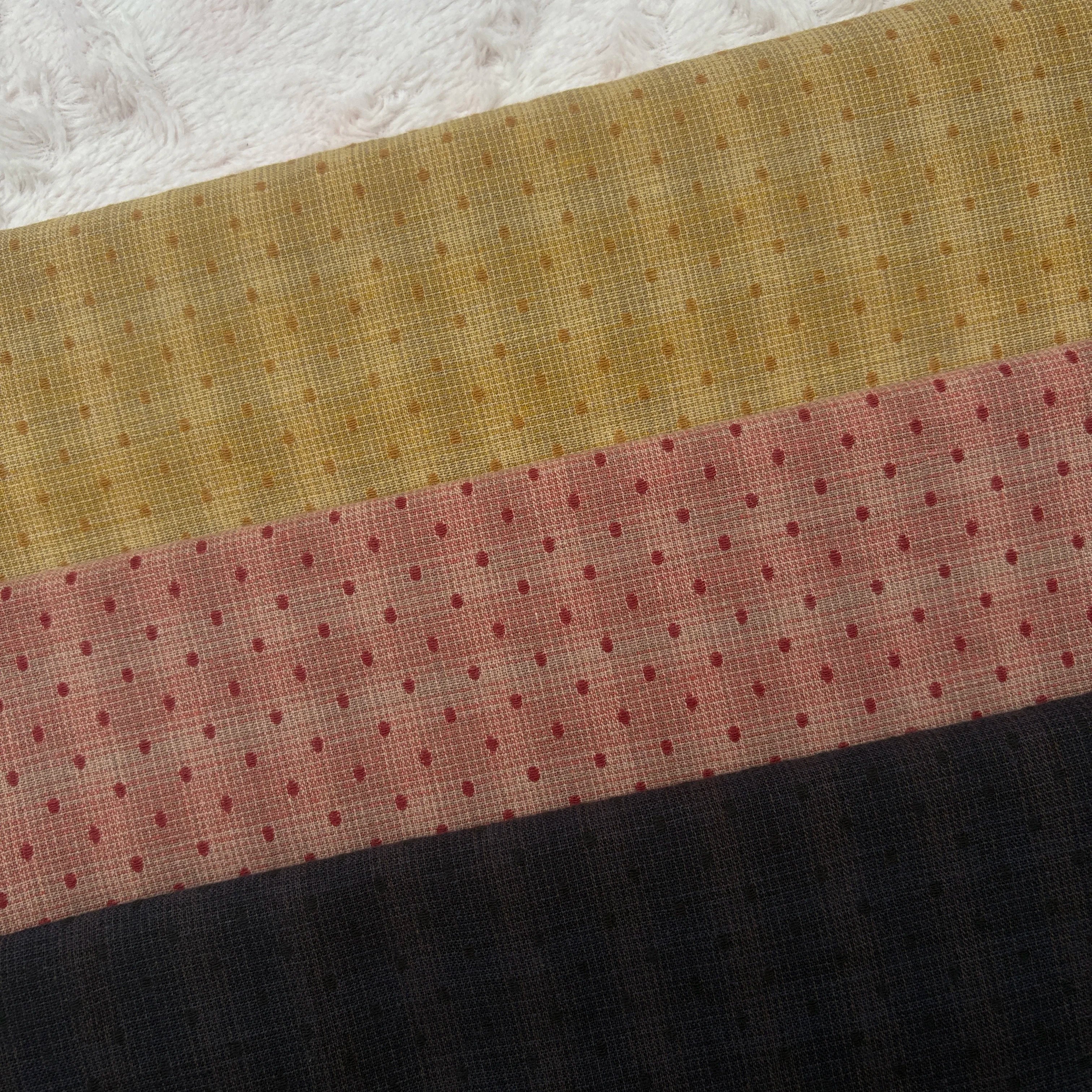 Japanese Yarn-Dyed Cotton Fabric – Fat Quarter Bundle | Floral, Dot & Cartoon Prints for Quilting & Patchwork