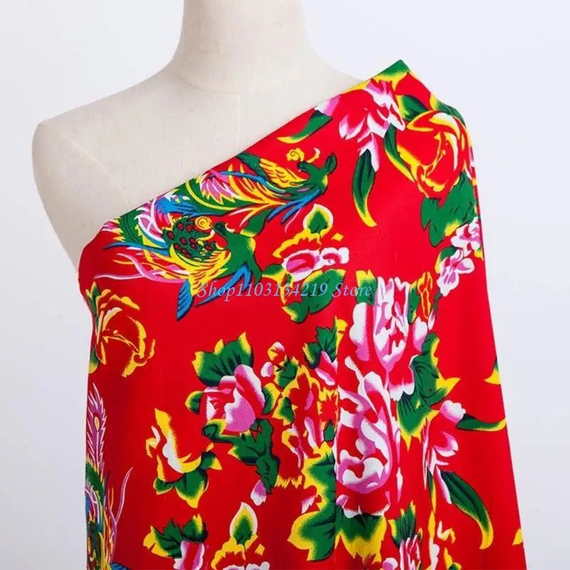 Floral Print Poly-Cotton Sateen Fabric | 160cm Wide | 7 Colors | Quilting, Clothing & Home Decor