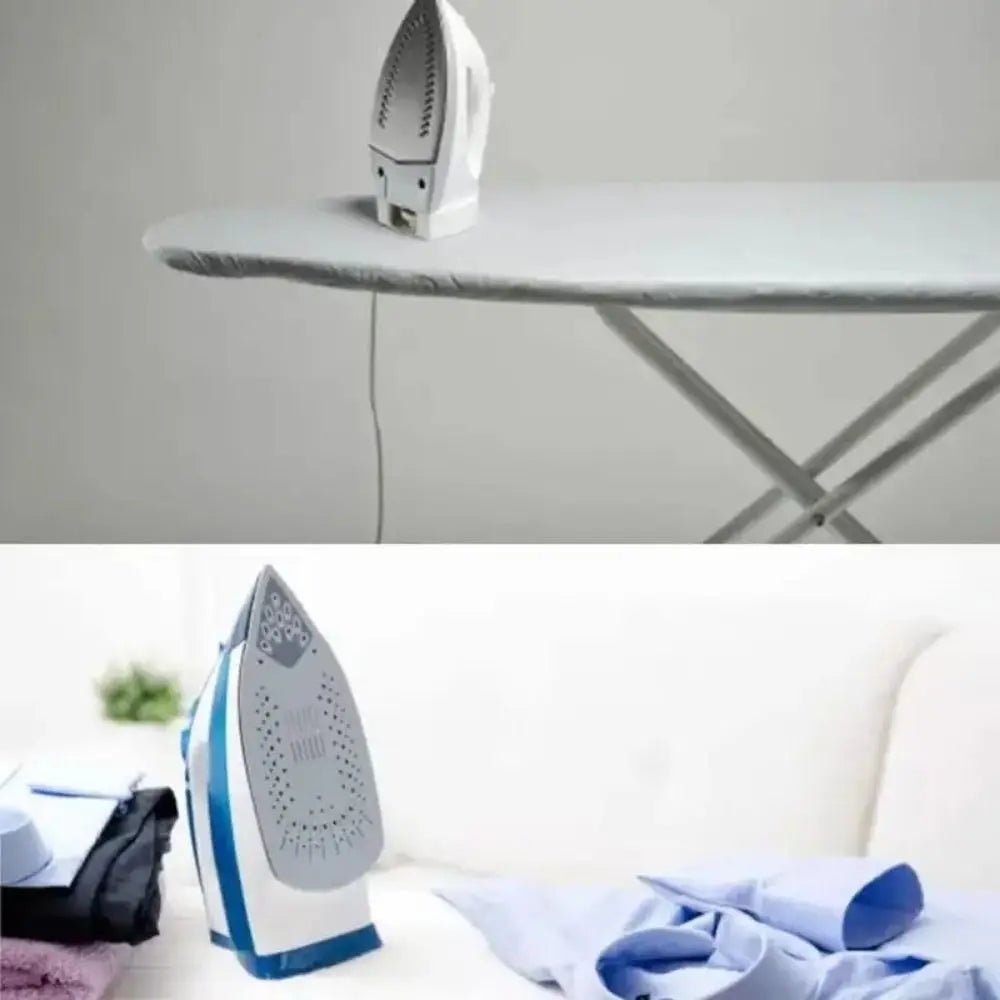 Cotton Ironing Board Cover with Elastic Edge – Scorch & Stain Resistant | 4 Sizes, Optional Padding