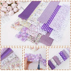 Purple Floral Jelly Roll — 40 Precut Fabric Strips for Quilting & Sewing