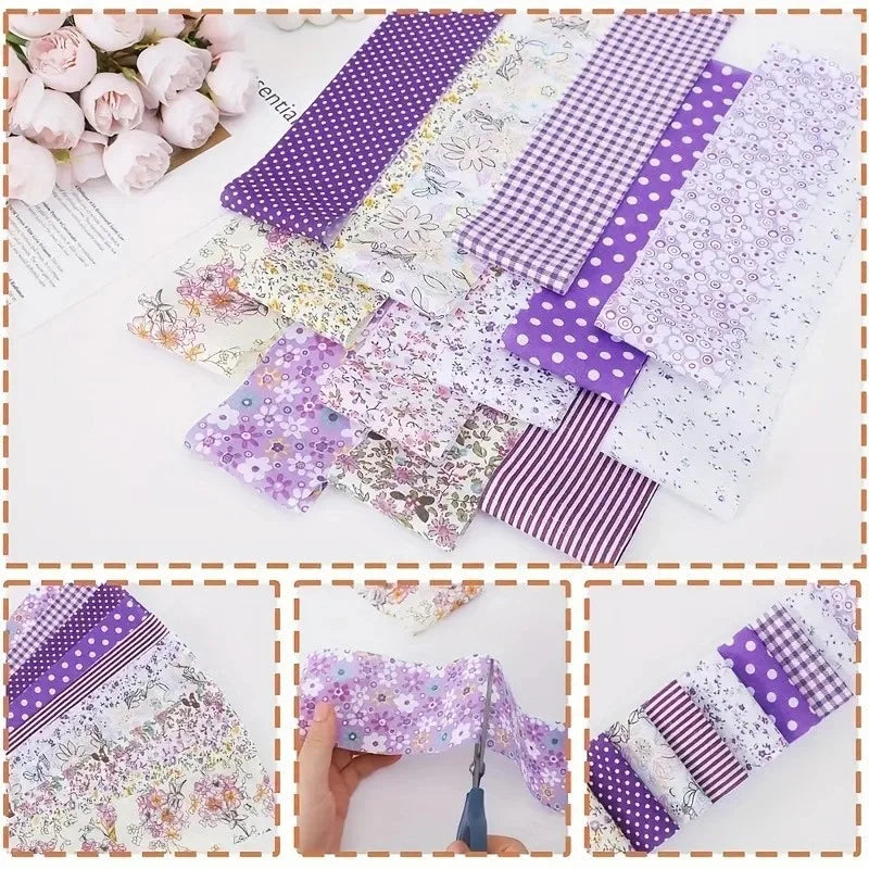 40 Precut Fabric Strips – Floral Quilting Jelly Roll, 20 Assorted Prints, 2.5" x 19.5"