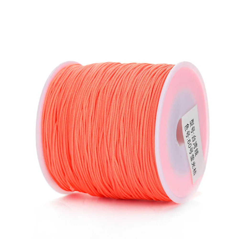 Nylon Cord Thread – 0.8mm, 100m Spool | 28 Colors | Bracelets, Necklaces & DIY Crafts