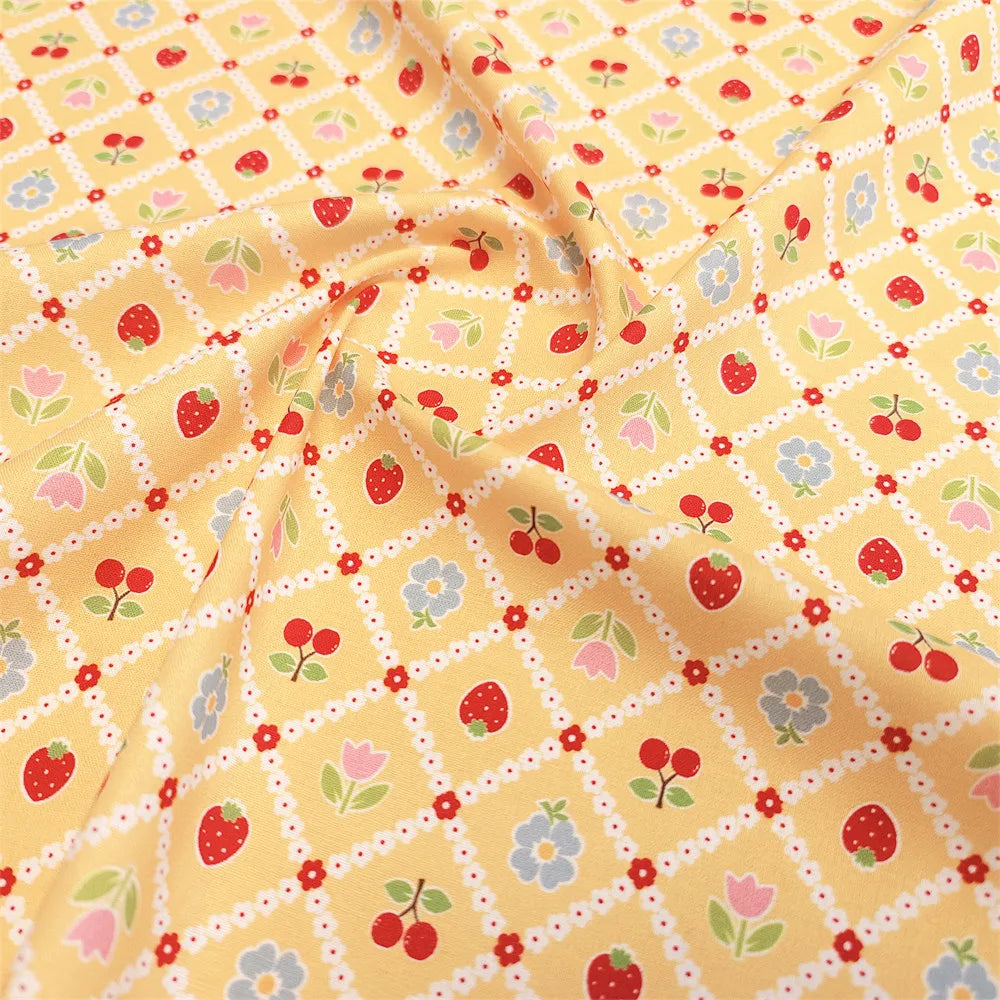 20S Cotton Cute Showa Kawaii Cat Deer Print Fabric DIY Quilting Needlework Material Sewing Dress Kids Clothes Fabrics