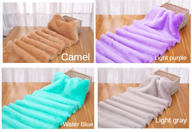 Faux Fur Plush Fabric – Thick 100% Polyester, 180cm Wide, Sold by the Meter – For Coats, Bags, Scarves & Winter Crafts