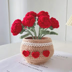 Kit de ganchillo para tejer rosas, ramo de flores hecho a mano, bricolaje, bolsa de material de ganchillo de lana, regalo creativo para parejas y novias, principiantes