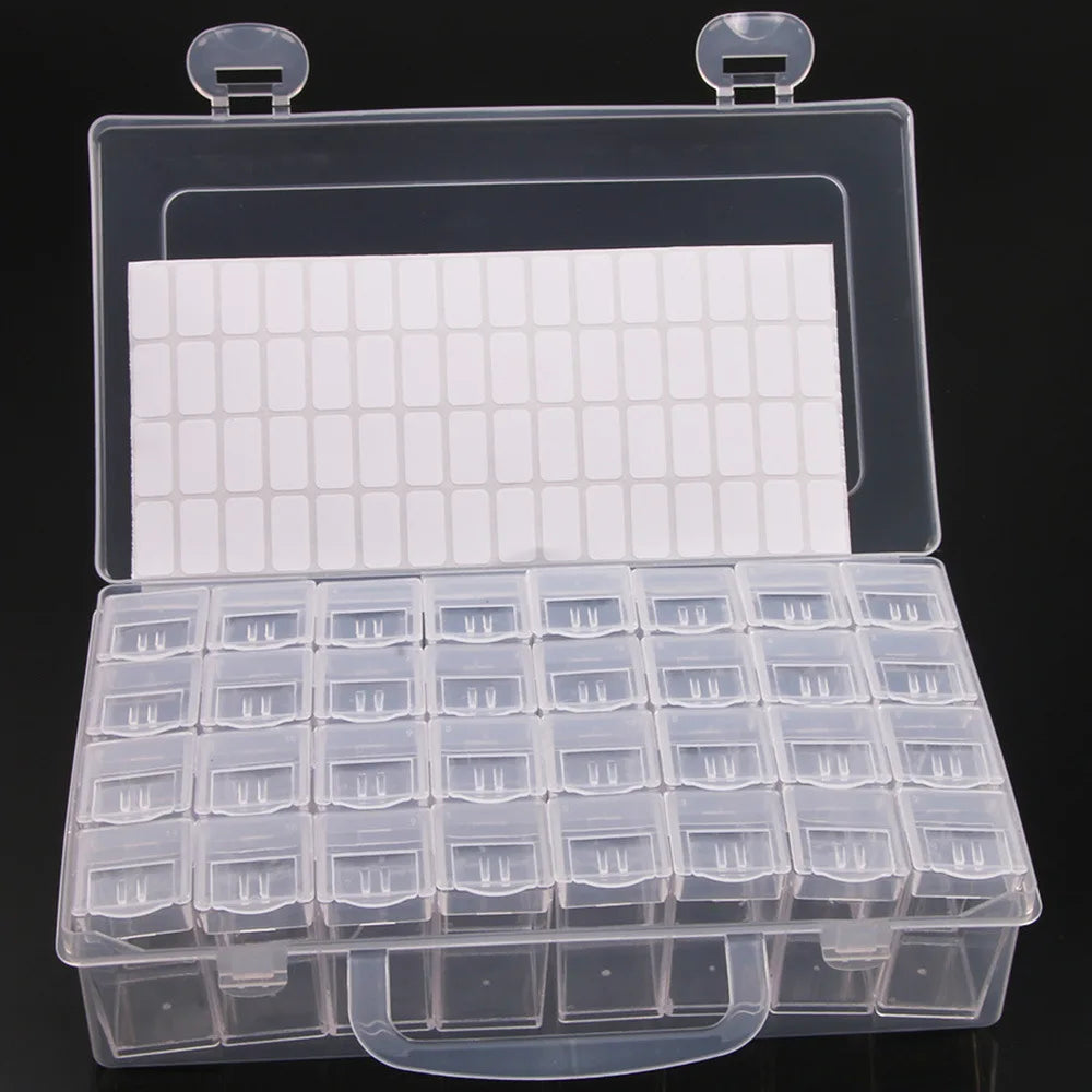 Bead & Diamond Painting Storage Box – 28 to 64 Compartments