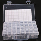 Caja de almacenamiento para Diamond Painting — Organizador de 28 a 64 compartimentos para abalorios, cuentas y materiales de manualidades