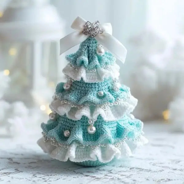 DIY Crochet Christmas Tree Kit – Yarn, Hook & Beads Included