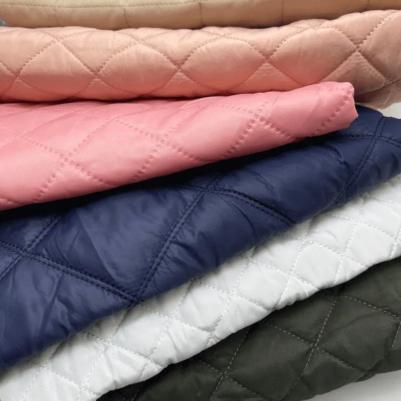Quilted Lining Fabric by the Meter – 100cm x 145cm Polyester Sewing Cloth