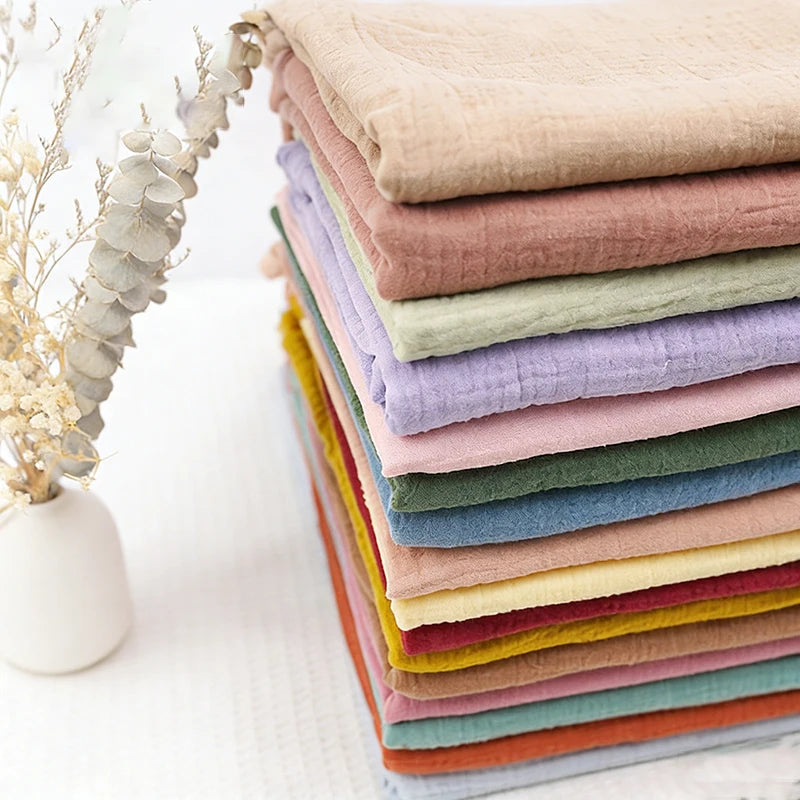 Double Gauze Muslin Fabric | 140cm Wide | 0.5m–5m | Dress, Cheesecloth & DIY