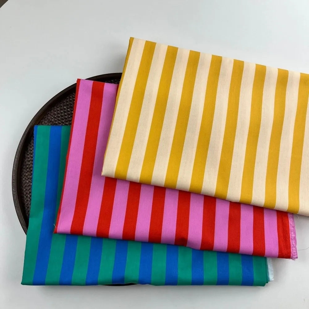 Multicolor Vertical Stripes Fabric – 150x100cm, Quick-Dry & Breathable for Dresses, Tablecloths & DIY