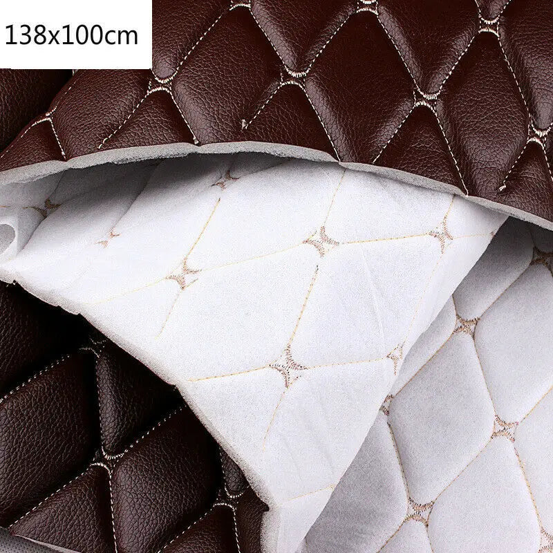 Foam Quilted Faux Leather Fabric – Waterproof & Wear-Resistant | 100×158 cm per Piece