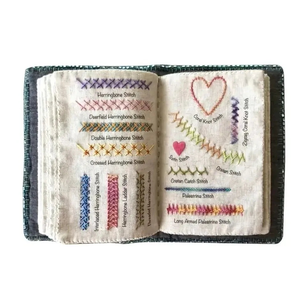 Embroidery Stitch Guide Book – Beginner-Friendly Canvas Reference | DIY Sewing & Needlework for Hobbyists